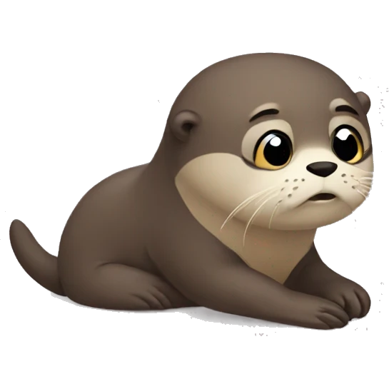 Sad otter emoji
