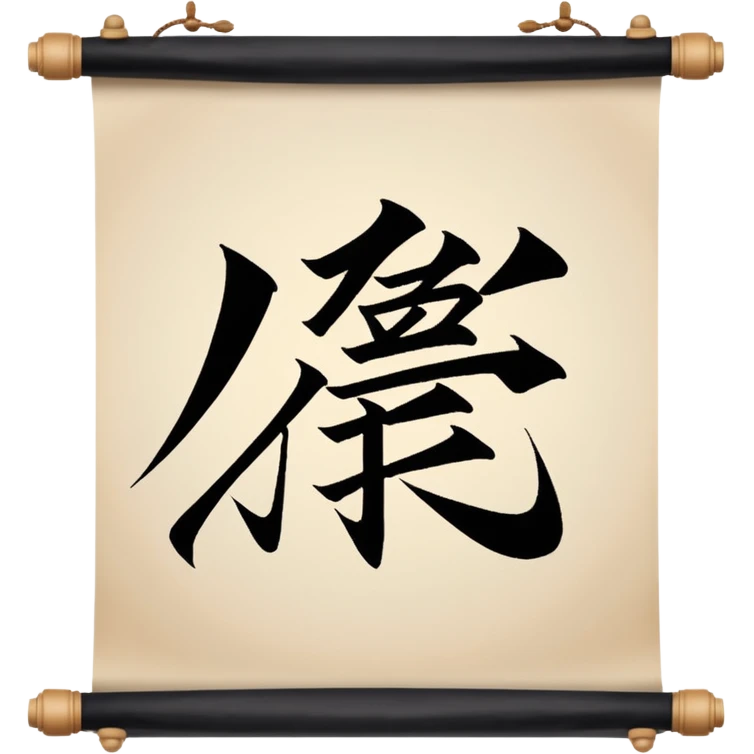 Japanese calligraphy scroll emoji