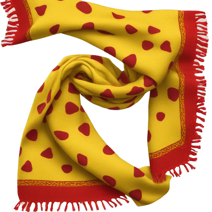 Scarf yellow and red emoji