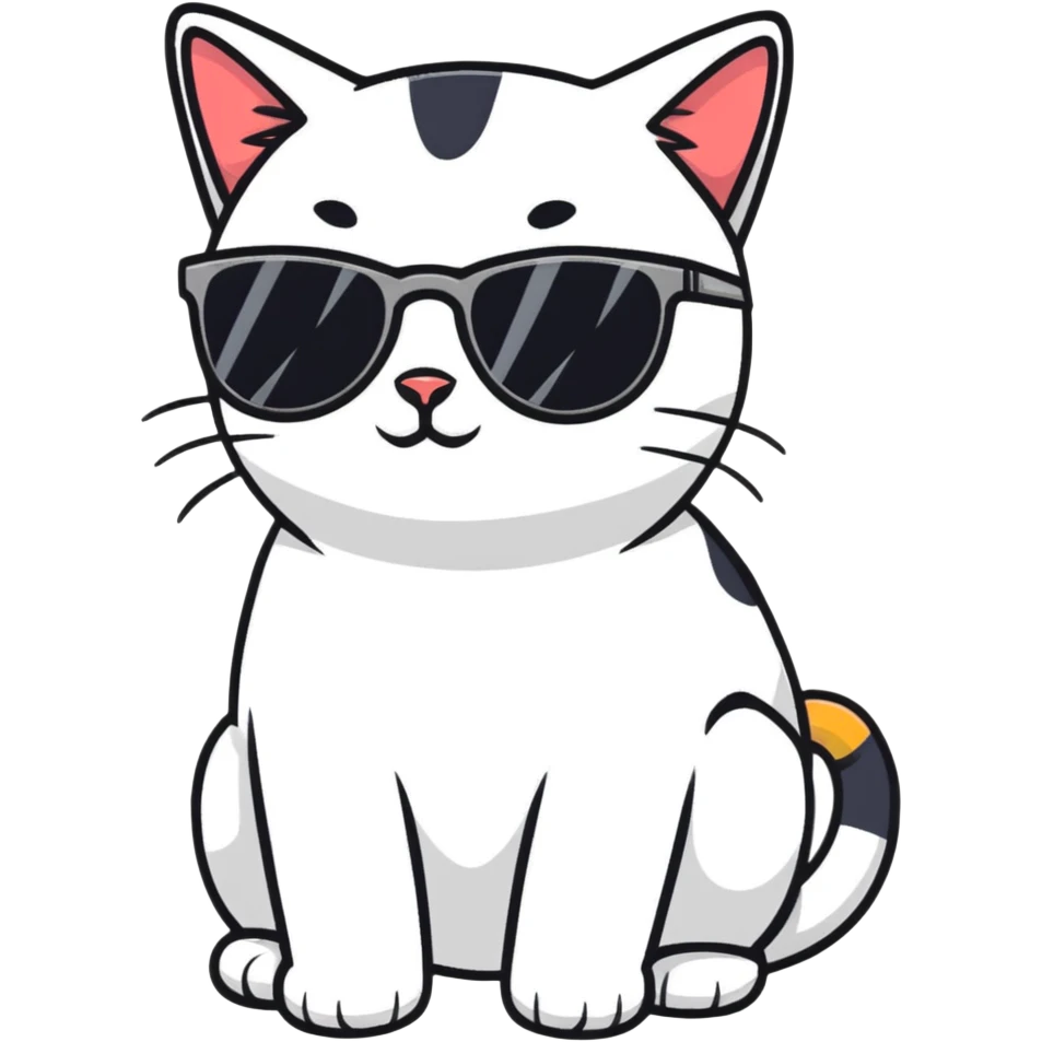 Cat with sunglasses emoji
