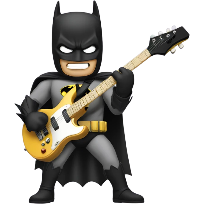 Batman playing electric guitar  emoji