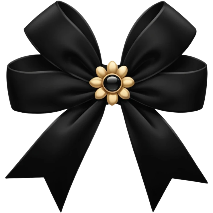 Black flower bow down emoji