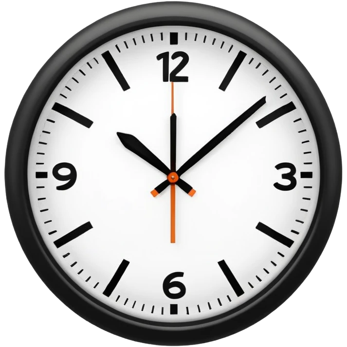 White clock ⏰ with black details  emoji