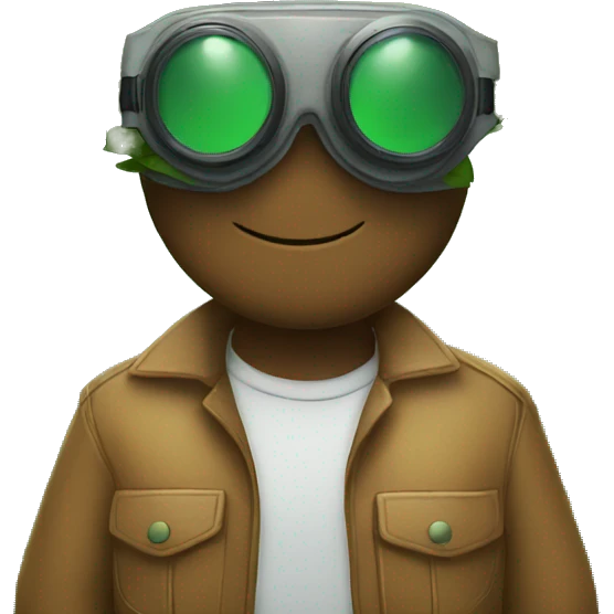 tree hugger with goggles emoji