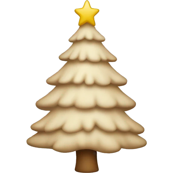 Beige Christmas tree emoji