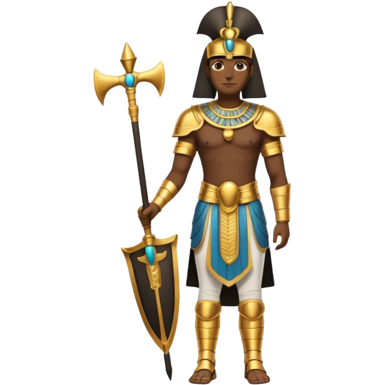 fullbody ancient Egyptian soldier with armor emoji