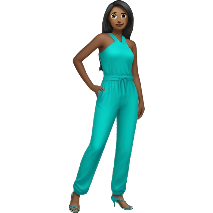 Turquoise jumpsuit emoji