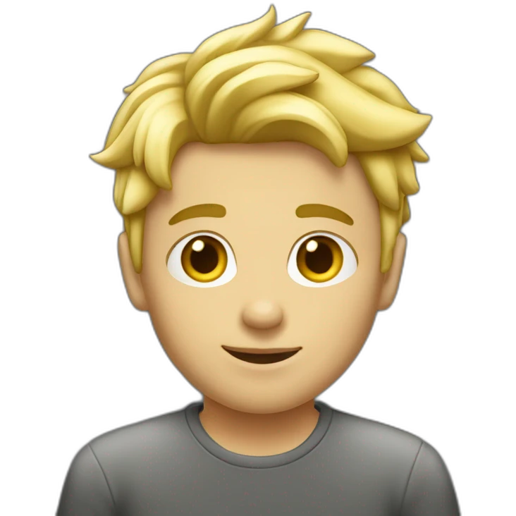 Garçon cheuveux blond emoji