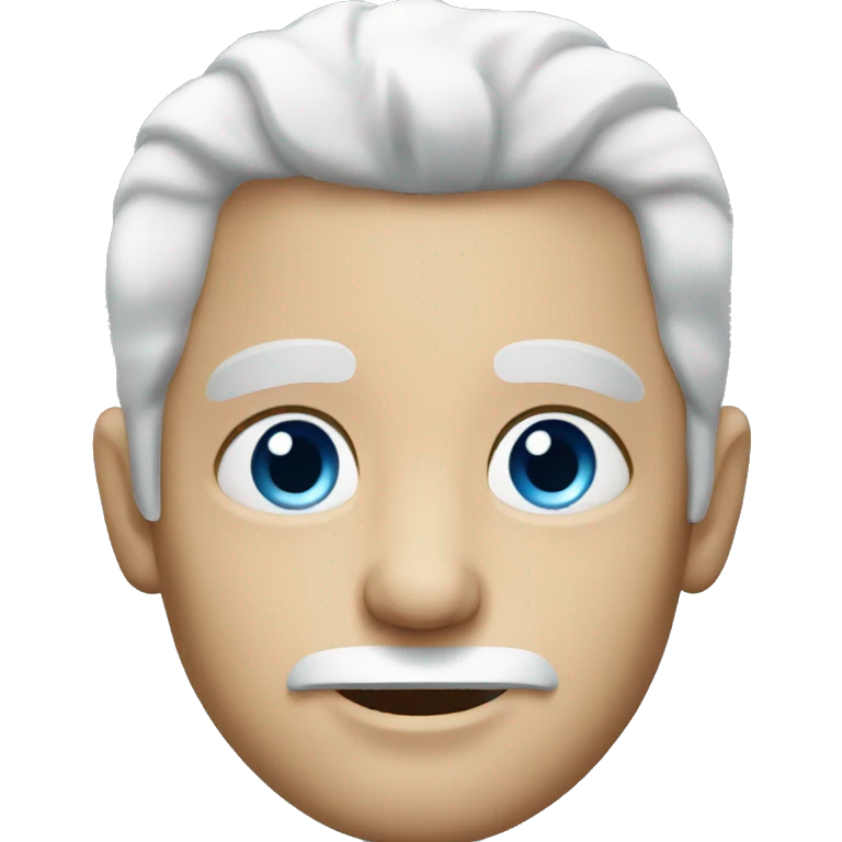 white haired blue eyed man emoji