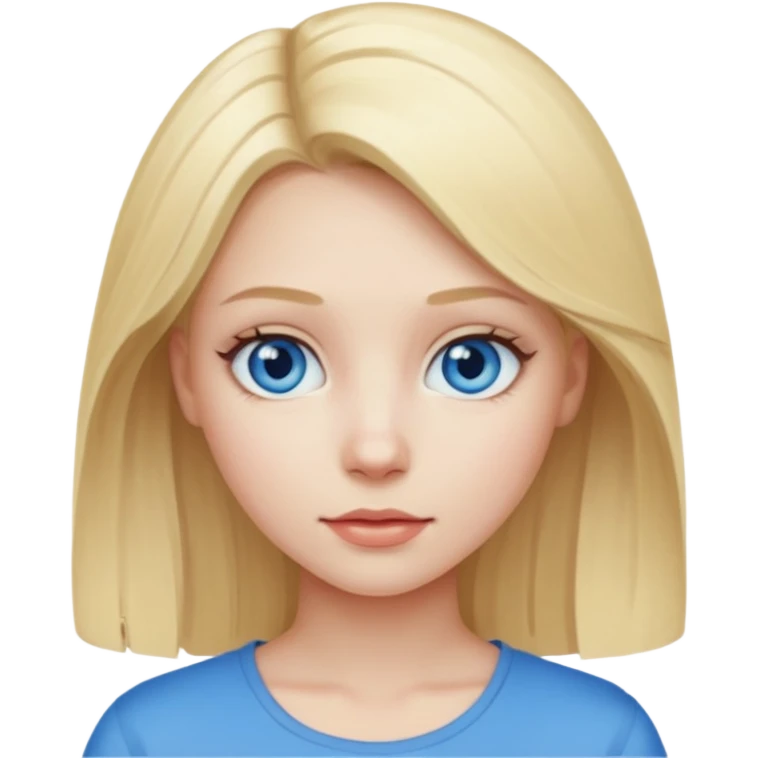 A ugly girl with a blonde hair emoji