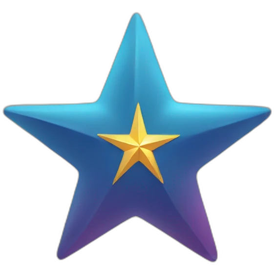 A north star shining brightly emoji
