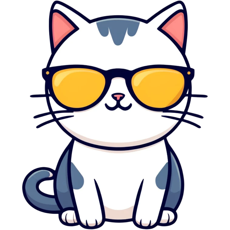 Cat with sunglasses emoji