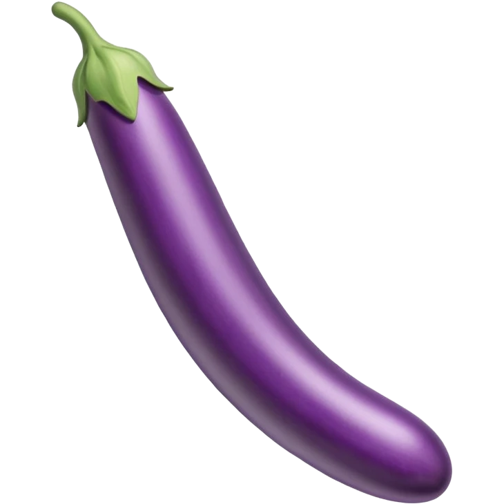 dildo shaped long eggplant emoji