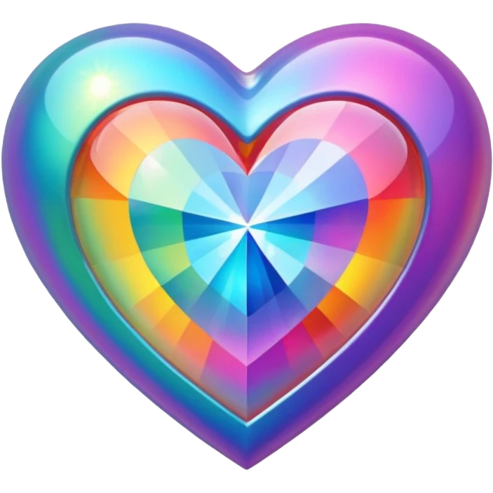 heart with a prism effect emoji