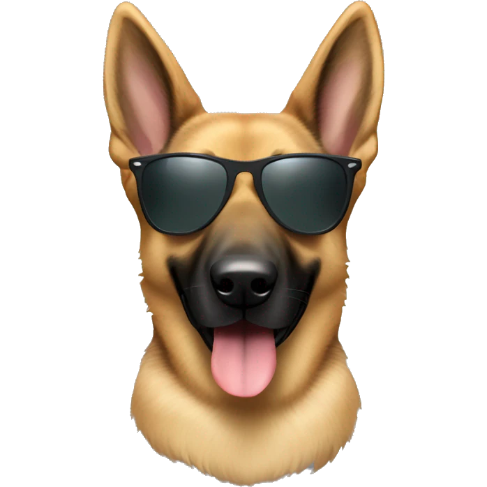 German shepard with raybans  emoji