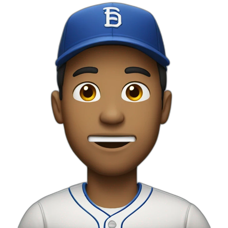 Guy in a backwards baseball hat biting lip with hand on chin emoji