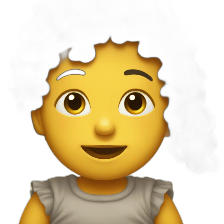 The sun with the face of a baby emoji