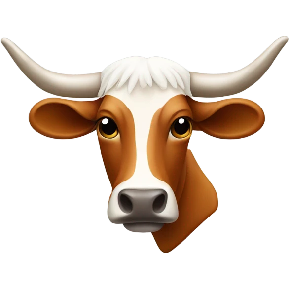 Longhorn cow head upside down  emoji
