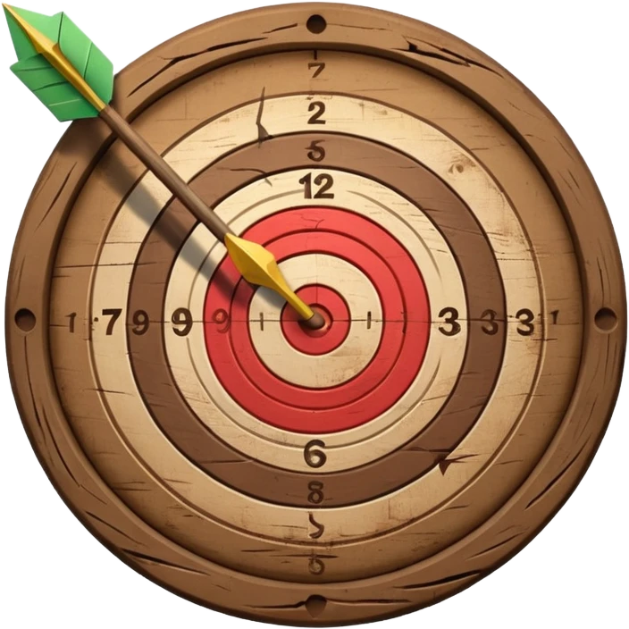 A target with an arrow in the center emoji