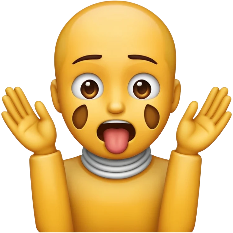 Emoji with hands around its throat  emoji