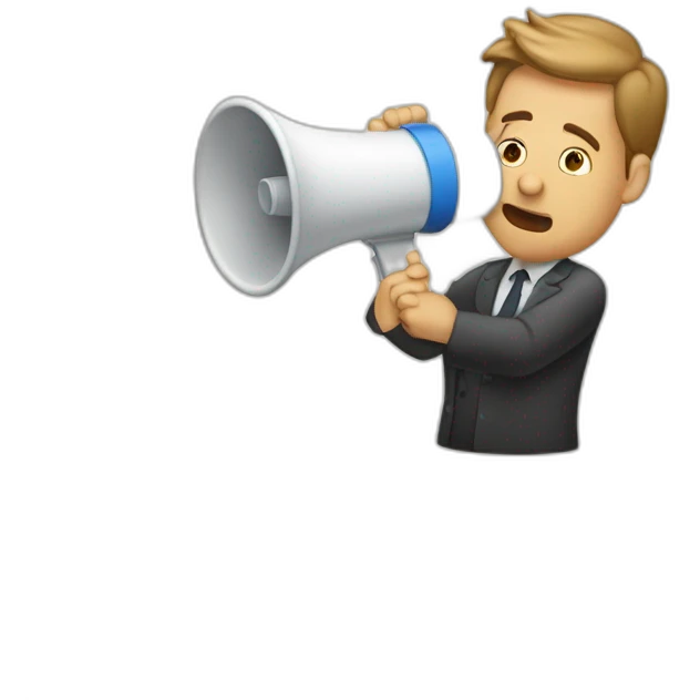 megaphone shrugging man emoji