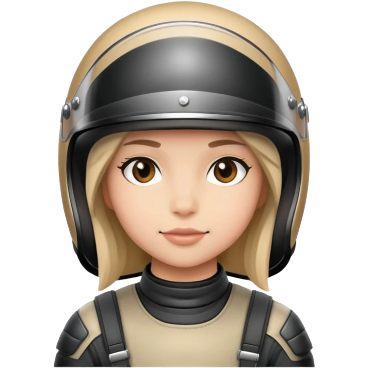girl wearing motorcycle helmet emoji