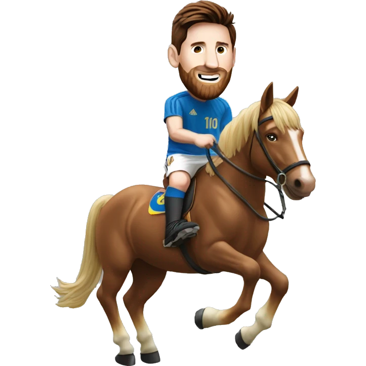 Messi sur un cheval emoji