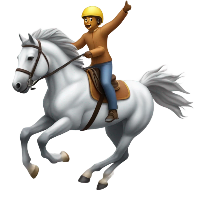   horse riding aero plane  emoji