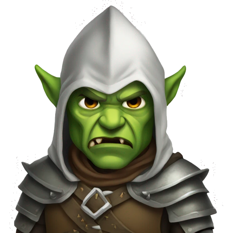 hooded orc armored with bow emoji