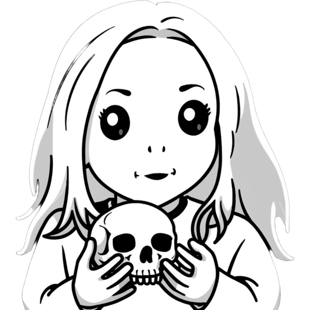 black and white ghost like Phoebe Bridgers Punisher album emoji