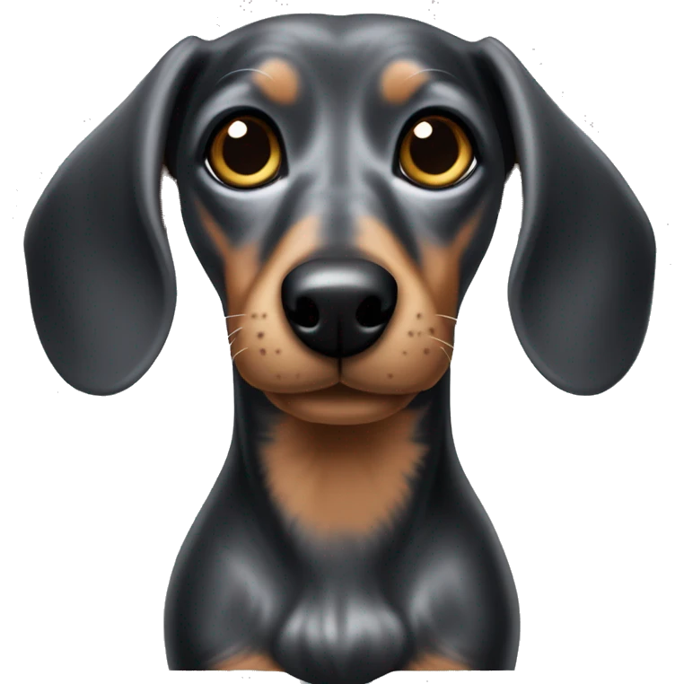 silver and black dachshund  emoji
