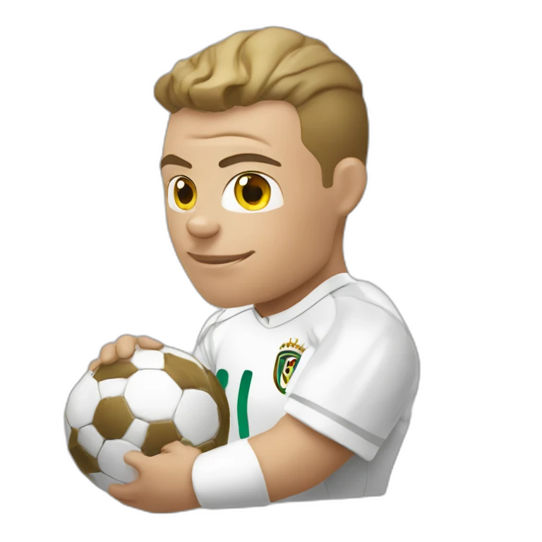 Ronaldo sur une chèvre  emoji