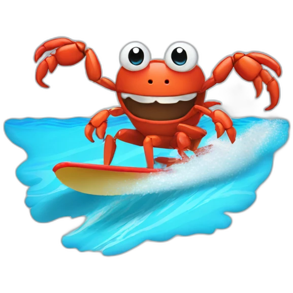Crabs waterskiing emoji