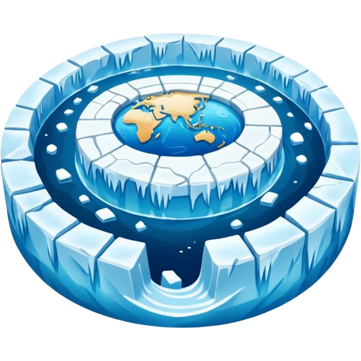 flat earth surrounded by ice wall emoji