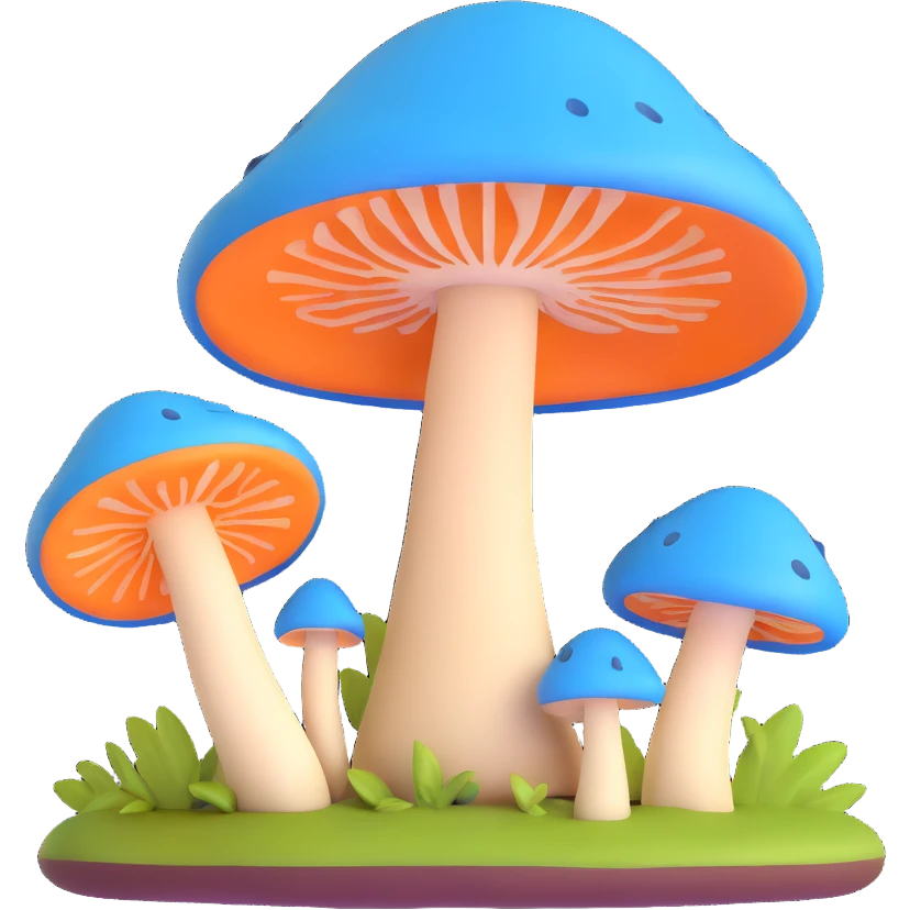 blue mushroom emoji