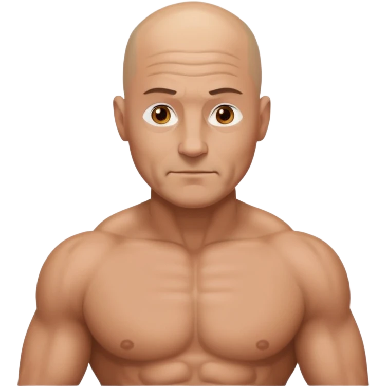 gym daddy middle age with no hair emoji