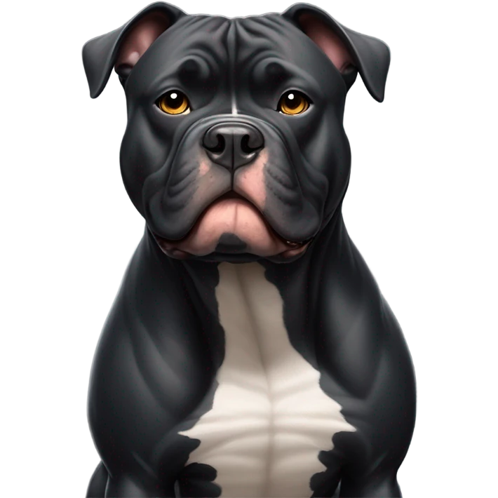 99% Black American Bully emoji