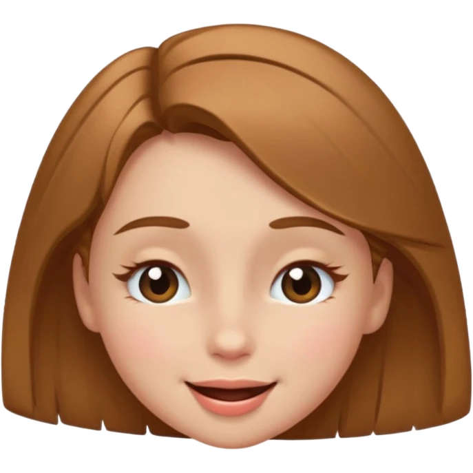 Girl winking with her left eye closed, happy face,  emoji