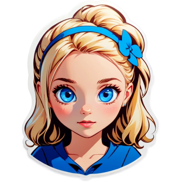 blonde girl with blue eyes emoji
