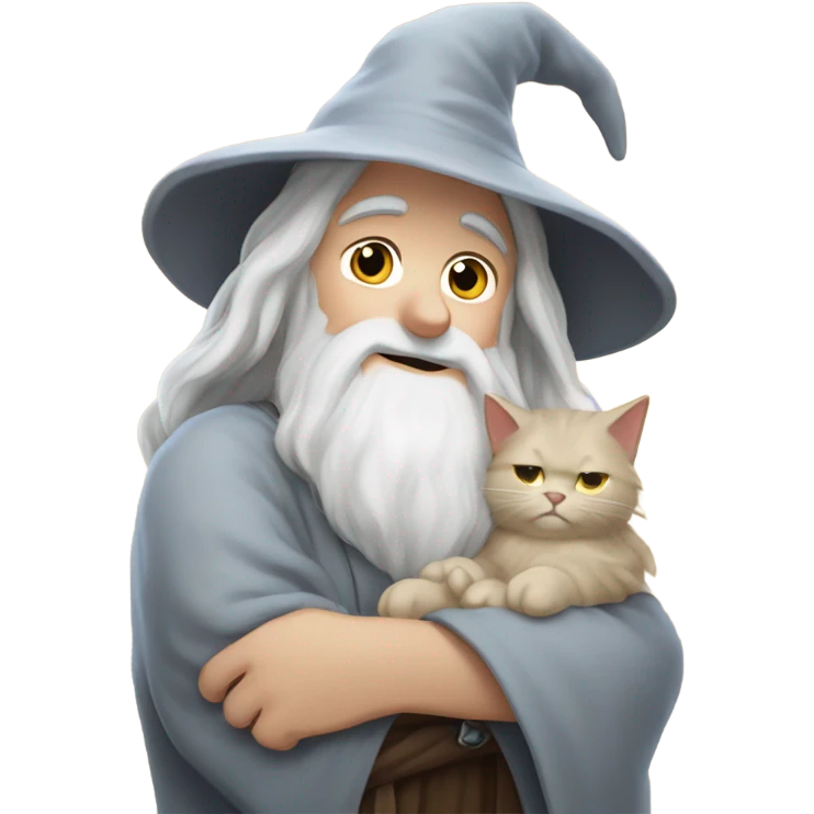 Gandalf petting a cat  emoji