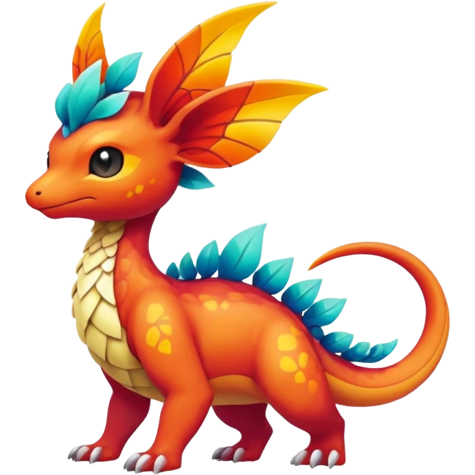 Elemental magical colorful exotic Pokémon-Fakémon-creature emoji