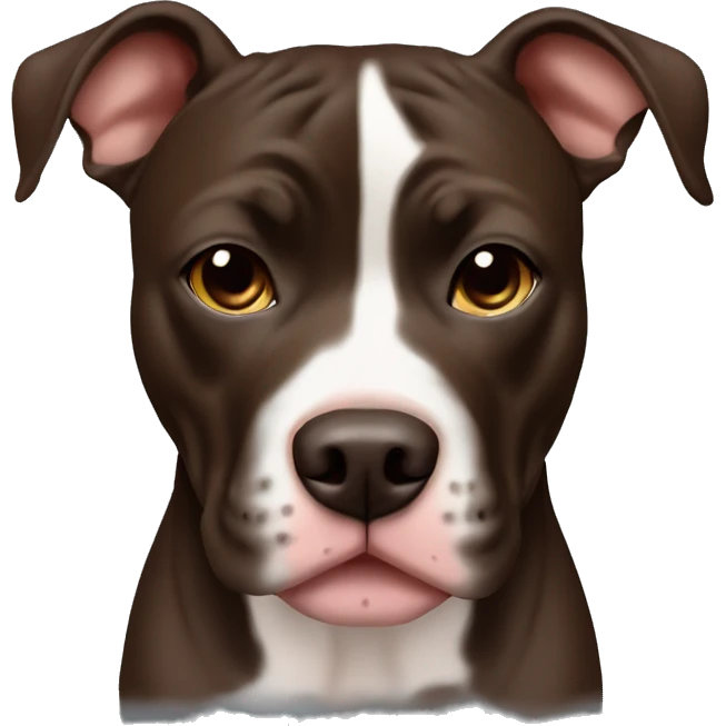 Dark brown pit bull emoji