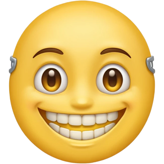 Emoji avec un appareil dentaire  emoji