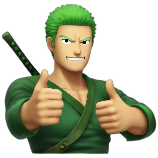 roronoa zoro thumbs up emoji