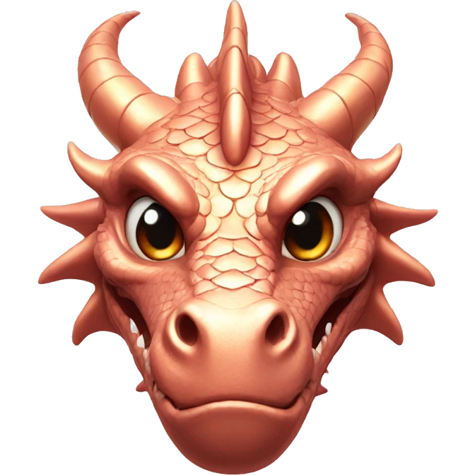 Rose gold dragon emoji