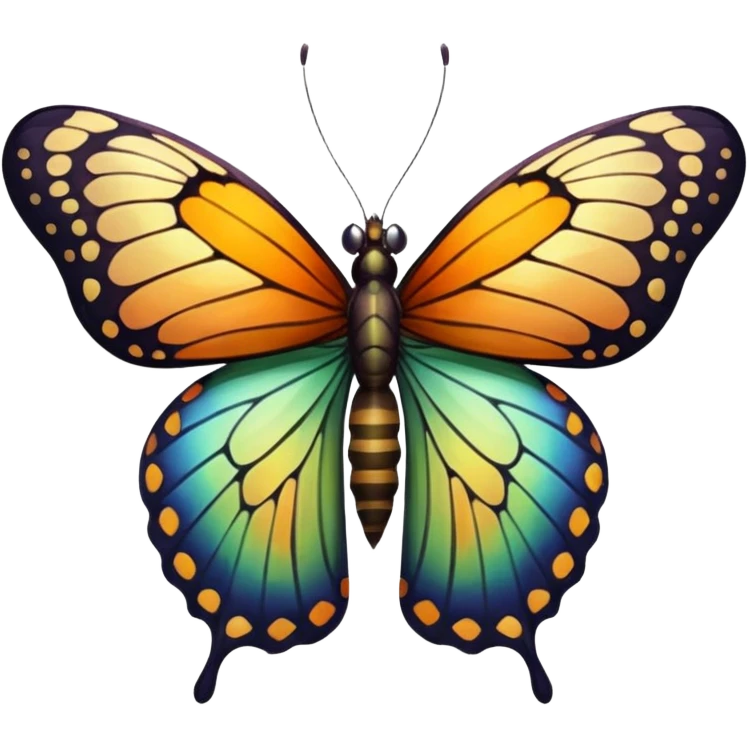 butterfly from pupa emoji