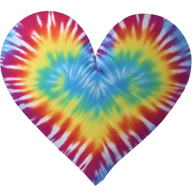 tie dye heart emoji