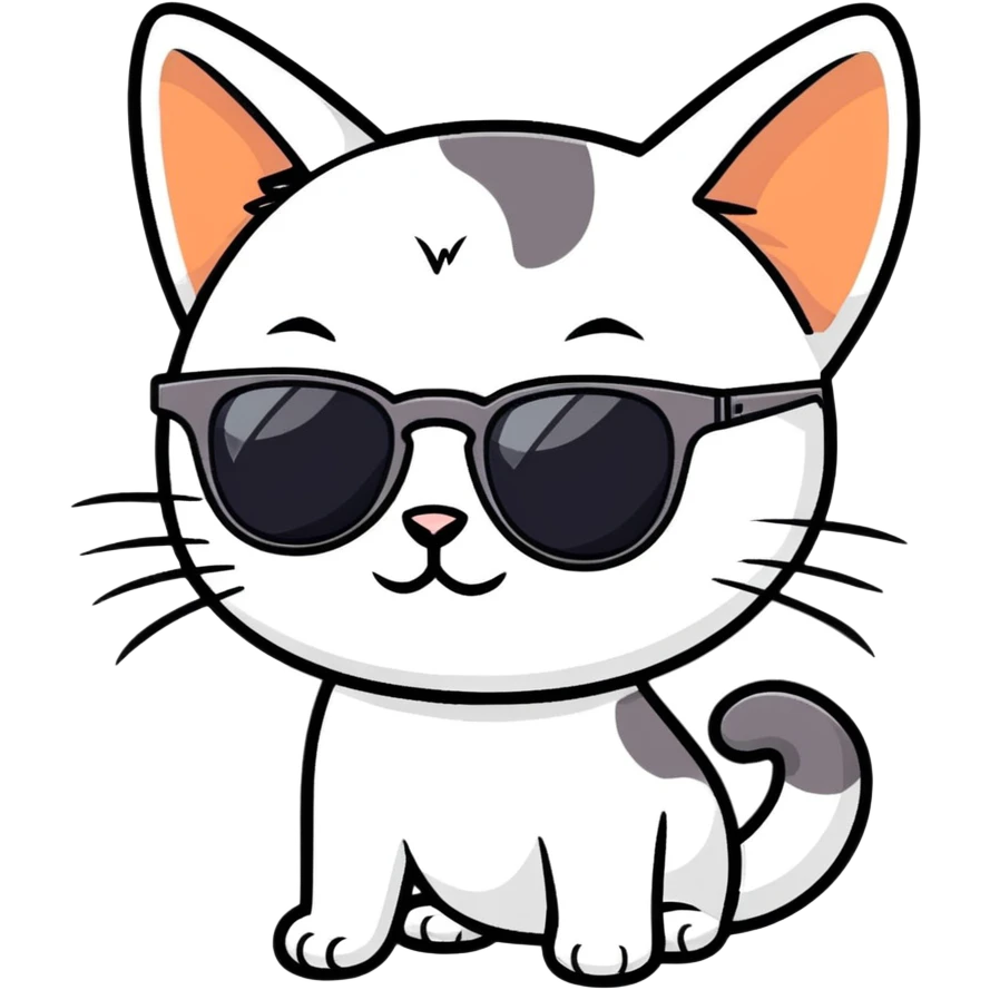 Cat with sunglasses emoji