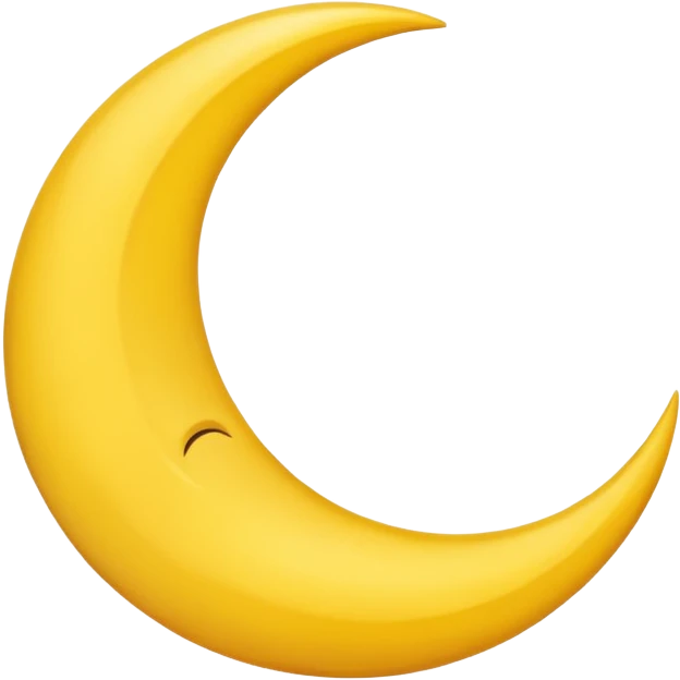 A moon sleeping emoji