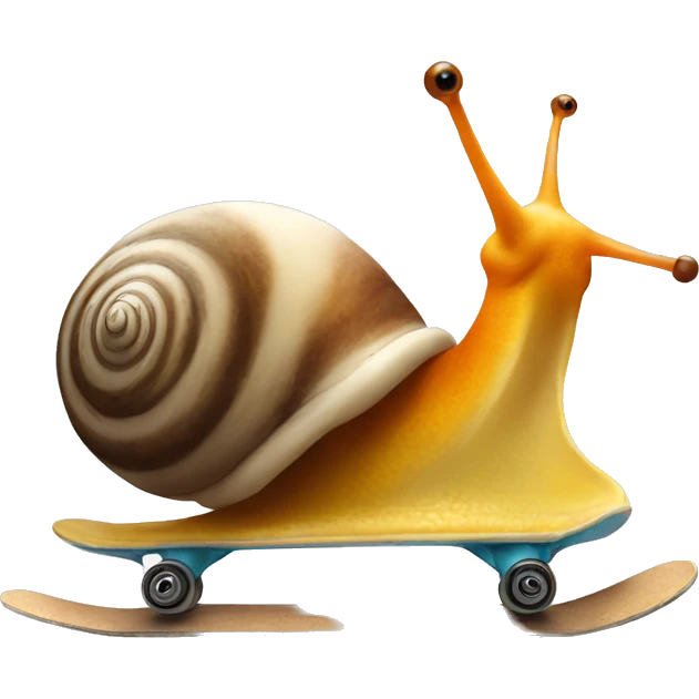 Snail on skate emoji